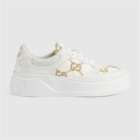 scarpe gucci sneakers donns cuori|Sneaker donna GG in pelle bianca .